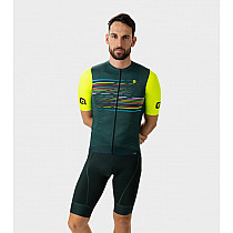 Веломайка мужская ALE MAGLIA MC / SS JERSEY LOGO PR-S VERDE SCURO / DARK GREEN